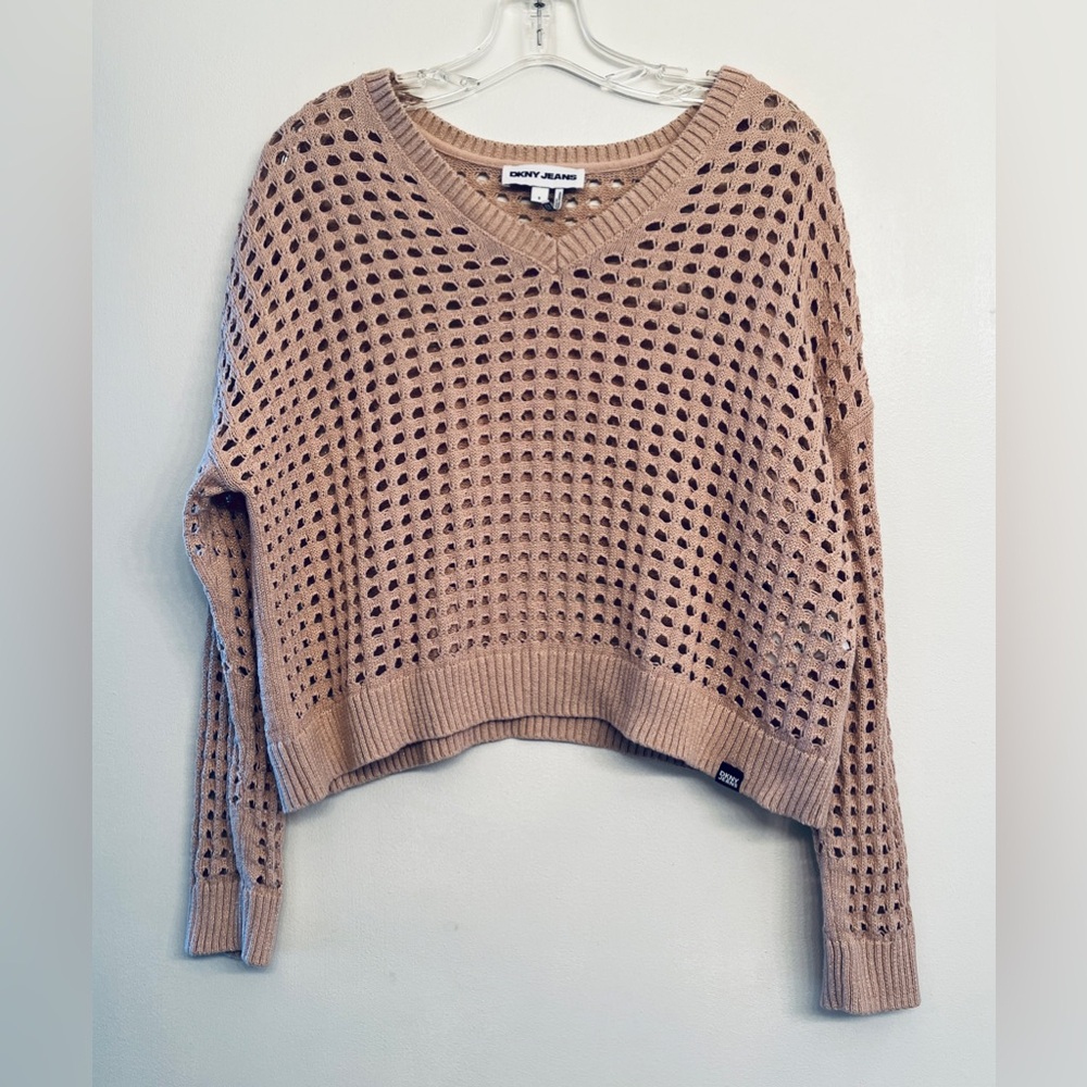 OPEN STITCH POINTELLE
SWEATER by DKNY JEANS Size S. New without tags. - Picture 2 of 7